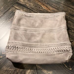 Silver Jeans Gray Leather Strap Purse/Bag
